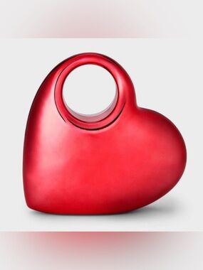 NWT a new day Red Heart-Shaped Clutch with Circular Handle